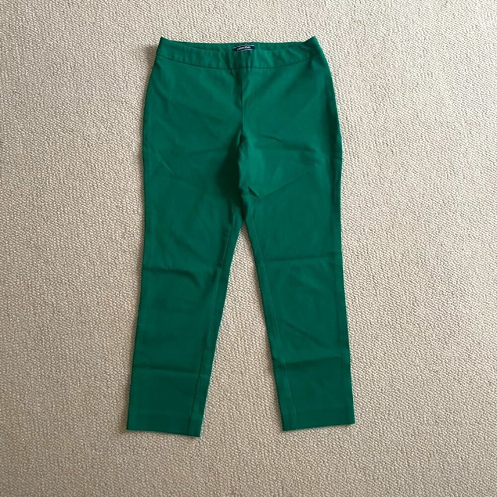 Lands' End kelly green cropped slim fit pants 2P